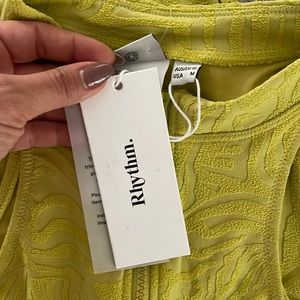 NWT - Rhythm. Bengal Jacquard Zip Front One Piece in color Celery